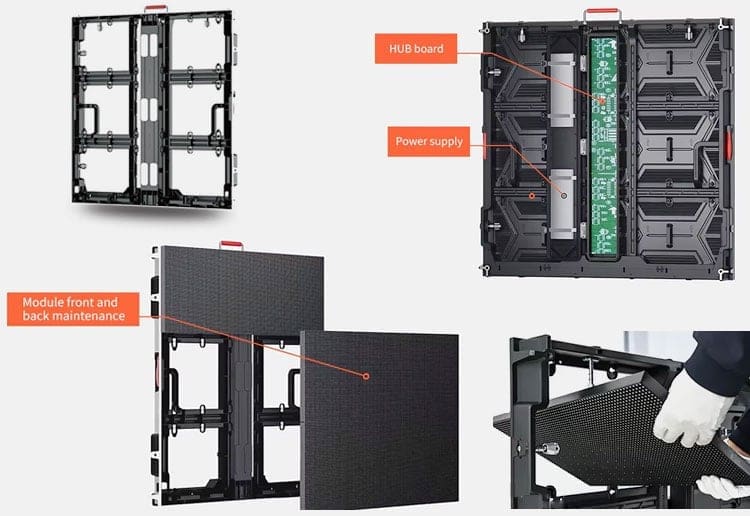 Front and rear maintenance Outdoor screen