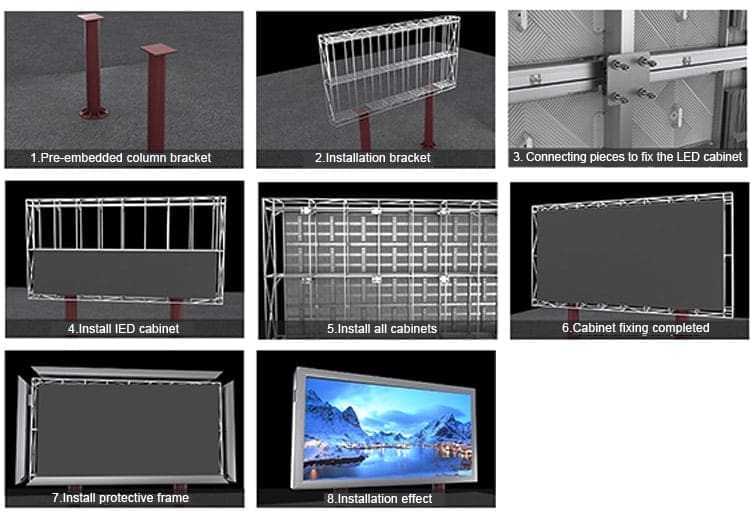 led outdoor wall screen